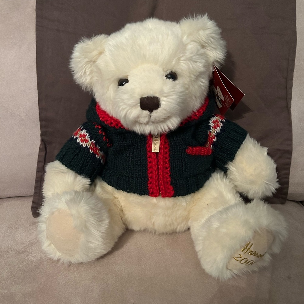 Plush Harrods Christmas Teddy Bear 2006